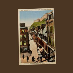 6/$15 Vintage Blank Petite Rue Champlain Quebec City Unused Postcard